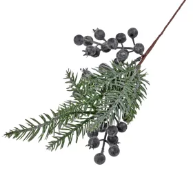 Winter Berry Decorative Branch, 50cm Tall - Black