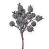 Berry Decorative Bundle Ø 1.5cm, 5 Stems, 16cm Tall - Black