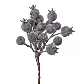Berry Decorative Bundle Ø 1.5cm, 5 Stems, 16cm Tall - Black