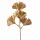 Ginkgo Leaf Decorative Branch, 32cm Tall - Gold