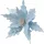 Velvet Poinsettia Decorative Pick ⌀ 30cm, 15cm Tall - Light Blue