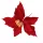 Velvet Poinsettia Decorative Pick ⌀ 25cm, 15cm Tall - Burgundy