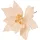 Velvet Poinsettia Decorative Pick ⌀ 25cm, 15cm Tall - Ecru