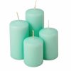 Lépcsős adventi henger gyertya készlet, Ø50 x 70/80/100/120mm - Világos türkizkék