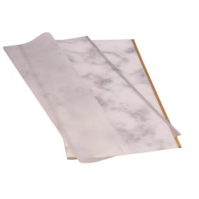  Gold Edged Marble Pattern Foil Sheet 57 x 57cm, 20pcs. - White
