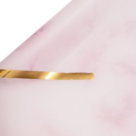   Gold Edged Marble Pattern Foil Sheet 57 x 57cm, 20pcs. - Light Pink