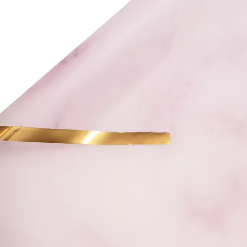 Gold Edged Marble Pattern Foil Sheet 57 x 57cm, 20pcs. - Light Pink