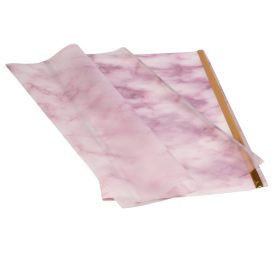   Gold Edged Marble Pattern Foil Sheet 57 x 57cm, 20pcs. - Light Pink