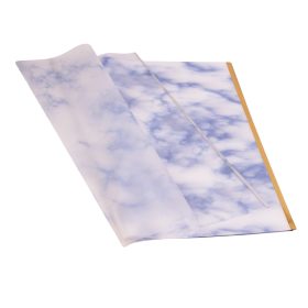   Gold Edged Marble Pattern Foil Sheet 57 x 57cm, 20pcs. - Blue