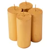 Rusztikus metál adventi gyertya készlet, 10 x 4cm - Arany