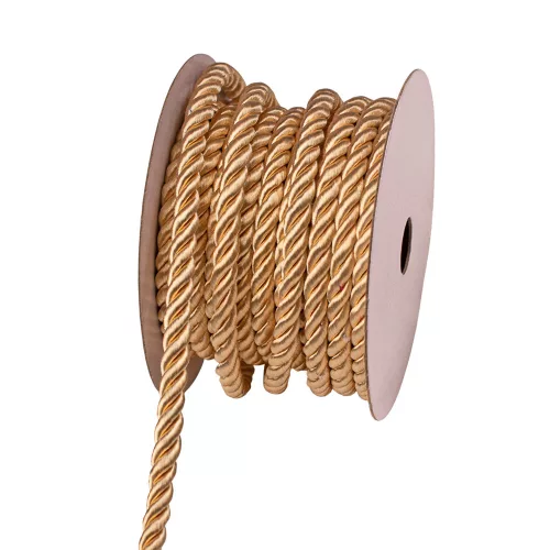 Dekor zsinór 3mm x 10m - Világos arany
