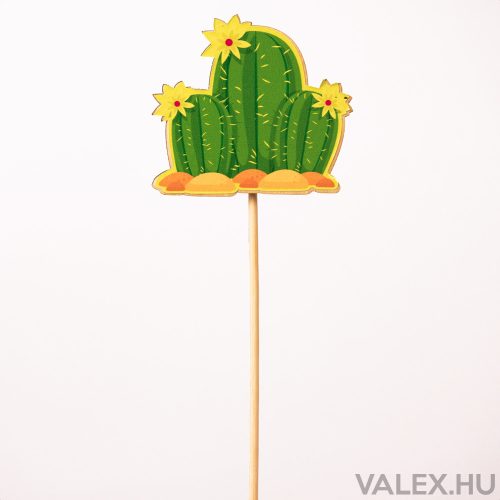 Pálcás dekor  5.5 x 27cm - Kaktusz