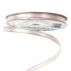 Satin ribbon with golden edge 6mm x 20m - White 