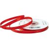 Satin ribbon with golden edge 6mm x 20m - Red 