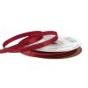 Satin ribbon with golden edge 6mm x 20m - Burgundy 