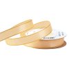 Satin ribbon with golden edge 16mm x 20m - Cream 