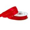 Satin ribbon with golden edge 16mm x 20m - Red 