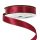 Satin ribbon with golden edge 16mm x 20m - Burgundy 