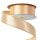 Satin ribbon with golden edge 25mm x 20m - Cream 