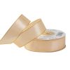 Satin ribbon with golden edge 25mm x 20m - Cream 