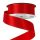 Satin ribbon with golden edge 25mm x 20m - Red 