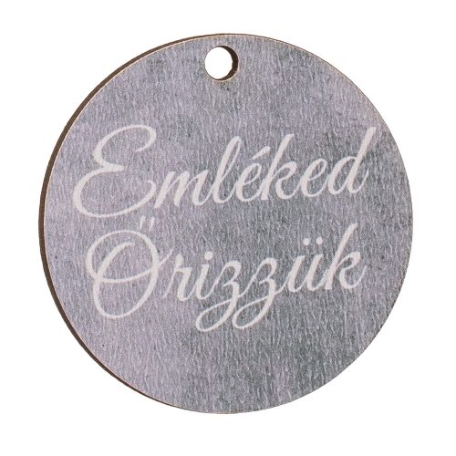 3 pcs. "Emléked őrizzük" inscription, 5cm wooden ring