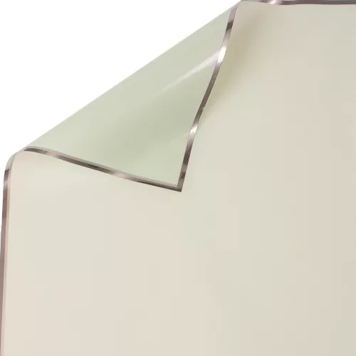 Foil Sheet with Silver Frame 57 x 57cm, 20pcs. - Glossy Pastel Green