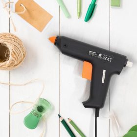   Home SMA 007 ragasztópisztoly, -25 (100) W / 230V~/ 50Hz, gyors, pontos ragasztás, kihajtható asztali támaszték, 2 db ajándék ragasztórúd