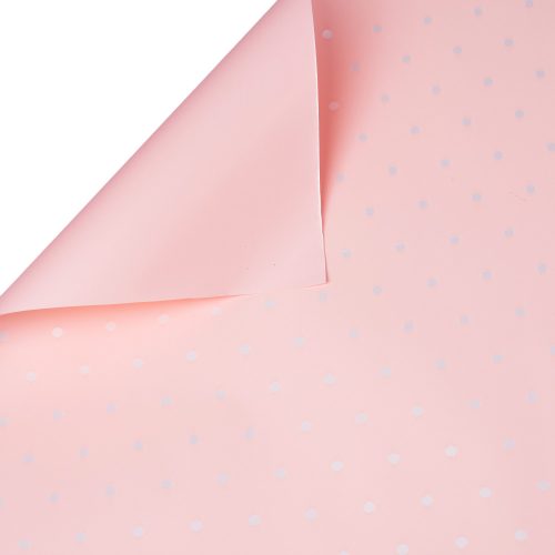 Small polka dot foil sheet 58cm x 58cm, 20pcs - Powder Pink