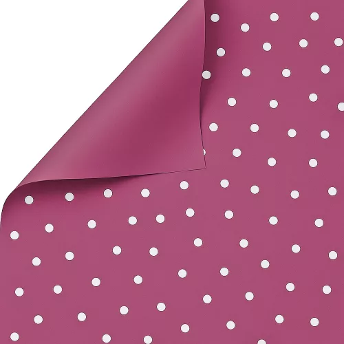 Small Polka Dot Foil Sheet 58 cm x 58 cm, 20 pcs - Dark Pink