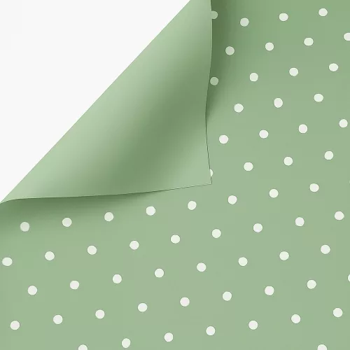 Small Polka Dot Foil Sheet 58 cm x 58 cm, 20 pcs - Sage Green