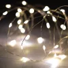 Szolár micro LED-es fényfüzér, 5 + 1m, melegfehér