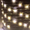 Szolár micro LED-es fényfüzér, 5 + 1m, melegfehér