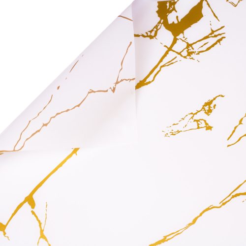 Marble-patterned foil sheet 58 x 58cm, 20pcs - White