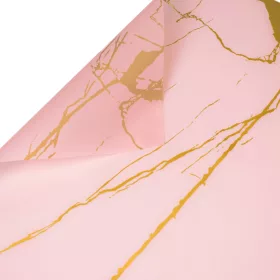 Marble-patterned foil sheet 58 x 58cm, 20pcs - Powder Pink