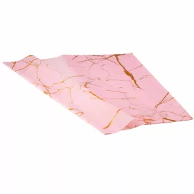 Marble-patterned foil sheet 58 x 58cm, 20pcs - Powder Pink