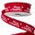 Fluffy edges, "Merry Christmas" inscription ribbon 23mm x 6.4m - Red