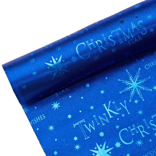 Christmas satin roll 36cm x 5m - Royal blue