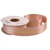 "Boldog karácsonyt!" feliratos csillogó szatén szalag 25mm x 10m - Púder bézs