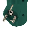 3-Way Grounded T-Adapter, Dark Green