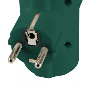 3-Way Grounded T-Adapter, Dark Green