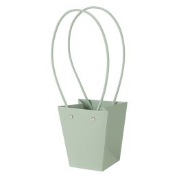   10db. Virág táska 12(h) x 12(sz) x 12.5(m) cm - Vintage zöld