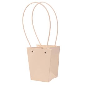   10db. Virág táska 13(h) x 9.5(sz) x 15.5(m) cm - Világos púder