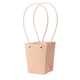   10db. Virág táska 13(h) x 9.5(sz) x 15.5(m) cm - Sötét púder