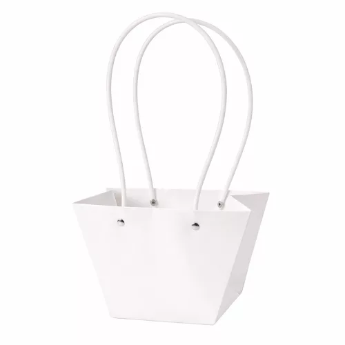 10db. Virág táska 20(h) x 12(sz) x 12(m) cm - Fehér