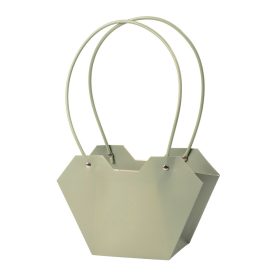   10db. Virág táska 23.5(h) x 12.5(sz) x 3.5(m) cm - Vintage zöld