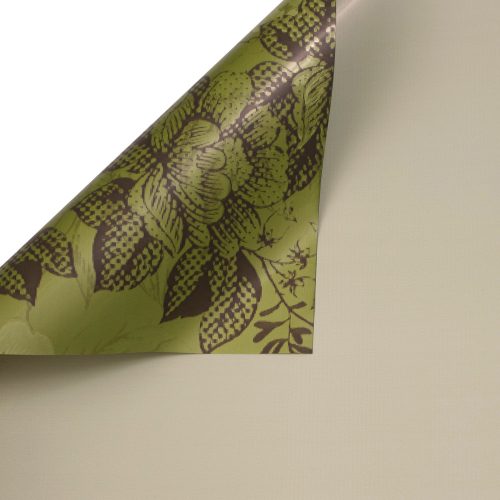 Vintage Floral Pattern Foil Sheet 57 x 57cm, 20pcs. - Olive Green