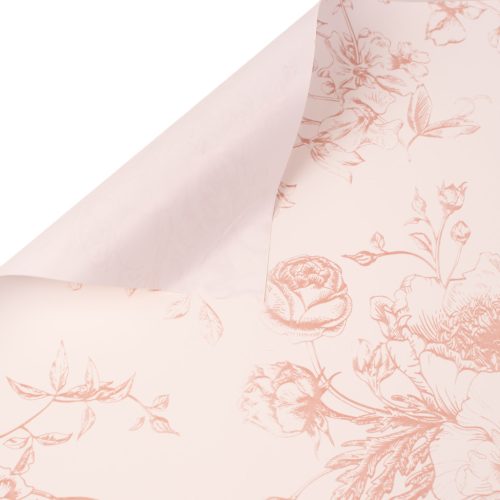 Victorian Sketch Foil Sheet 57 x 57cm, 20pcs. - Pale Antique Pink