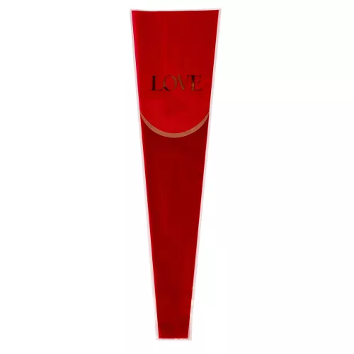 "Love" feliratos virágtasak 12.5cm x 4cm x 45cm, 20db - Bordó