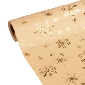   Karácsonyi bársony dekorációs anyag, asztali futó, 28cm x 2.7m - Krém